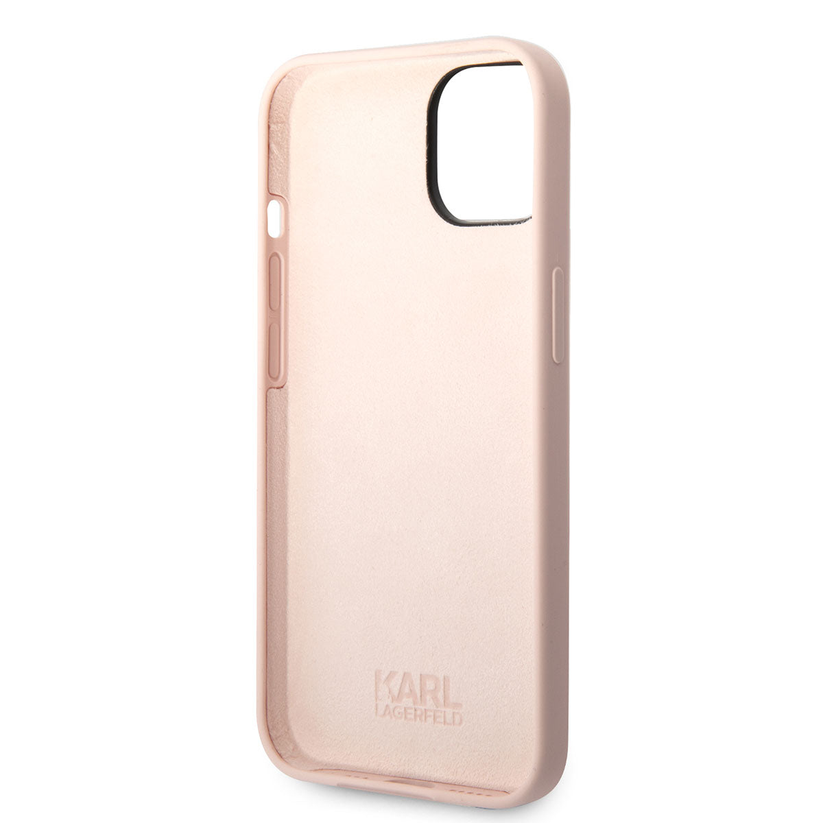 iPhone 14 Kılıf Karl Lagerfeld Silikon Choupette Dizayn Kılıf Pembe