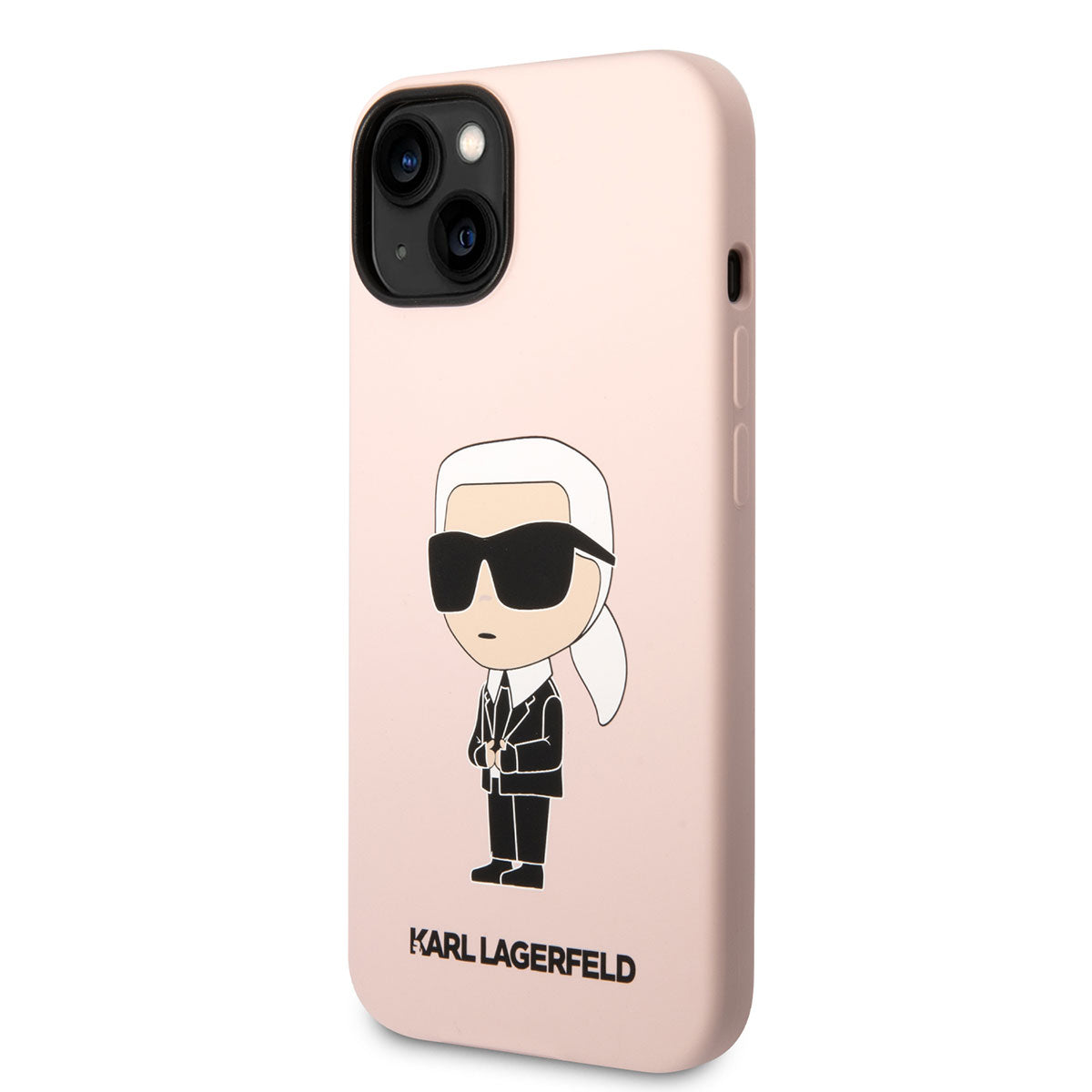 iPhone 14 Kılıf Karl Lagerfeld Silikon Karl Dizayn Kılıf Pembe