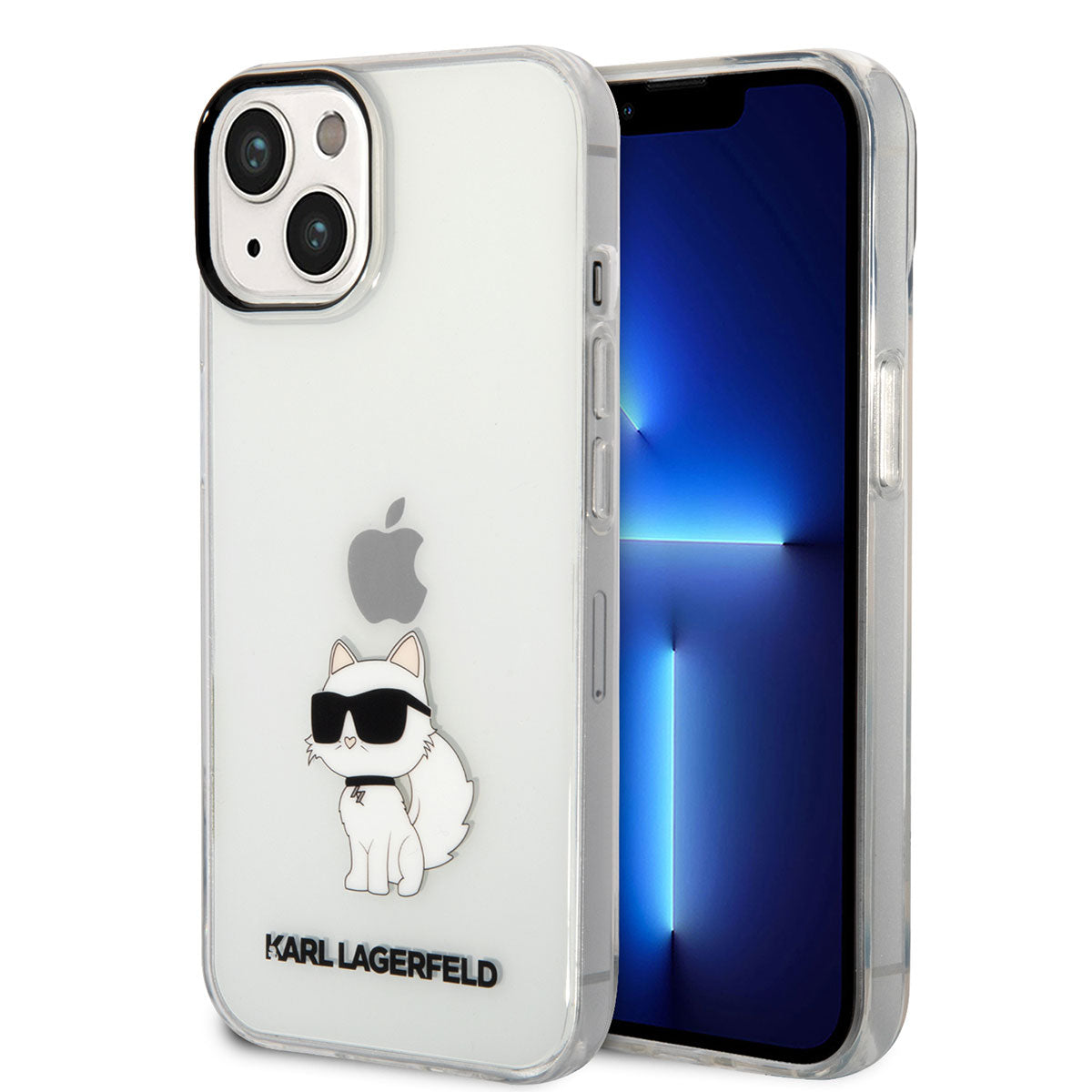 iPhone 14 Kılıf Karl Lagerfeld Transparan Choupette Dizayn Kılıf Renksiz