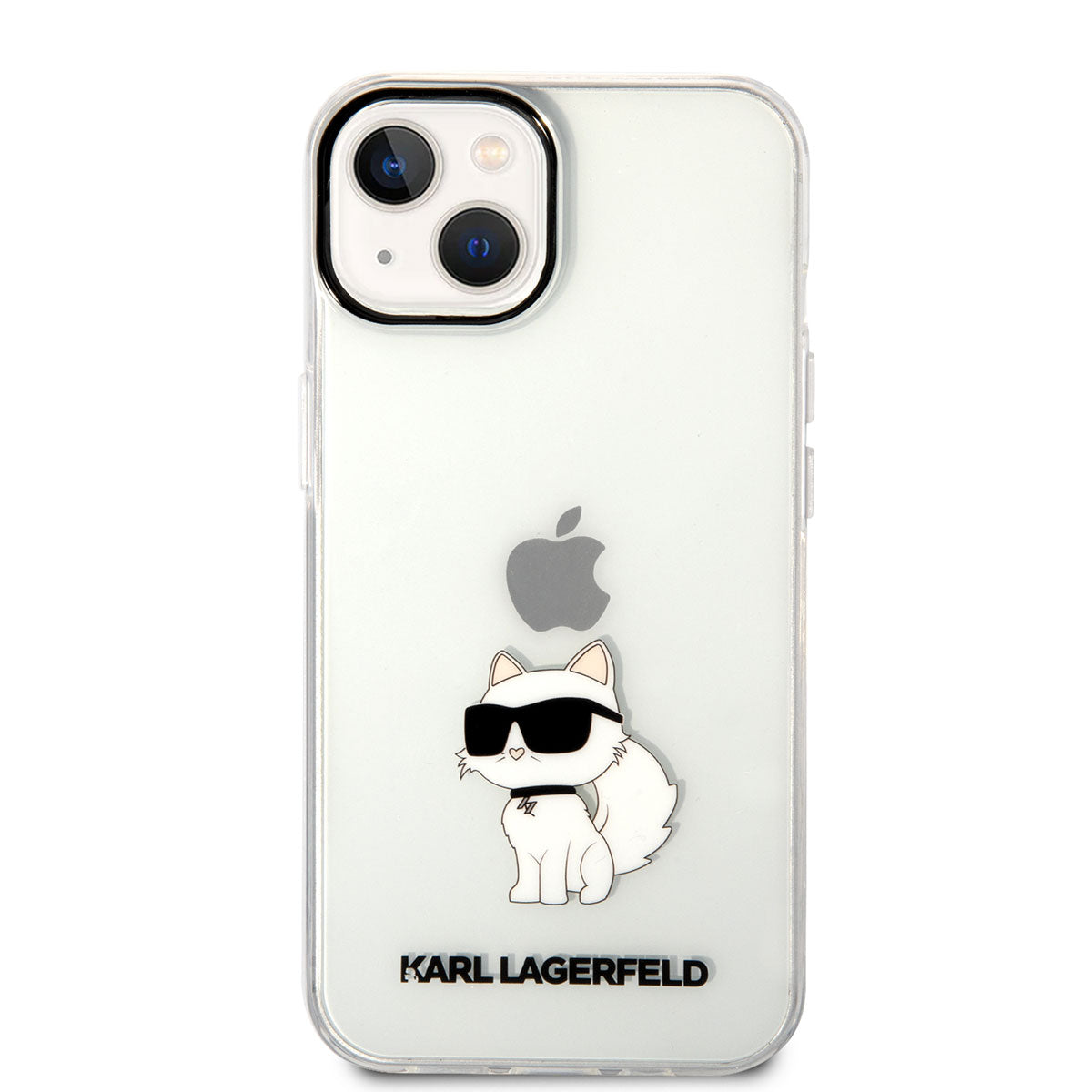 iPhone 14 Kılıf Karl Lagerfeld Transparan Choupette Dizayn Kılıf Renksiz