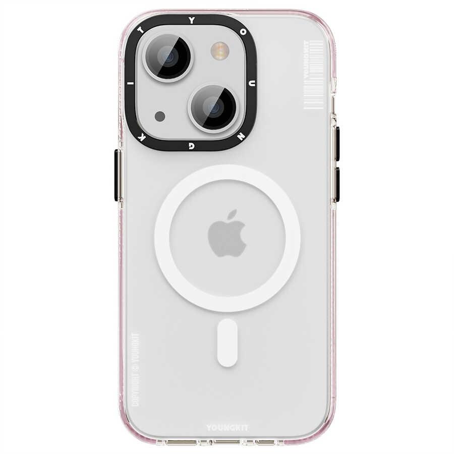 iPhone 14 Kılıf Magsafe Şarj Özellikli Youngkit Jane Sand Serisi Kılıf Derin Mor