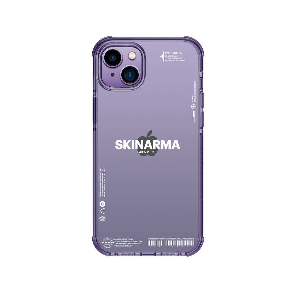 iPhone 14 Kılıf SkinArma Şeffaf Airbag Tasarımlı Iro Kılıf Mor