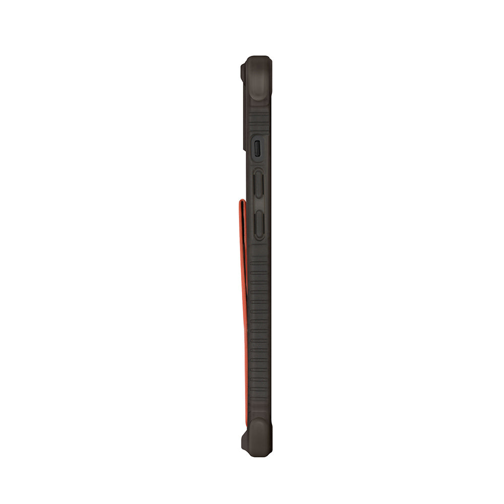 iPhone 14 Kılıf SkinArma Şeffaf Desenli Standlı Ryoiki Kılıf Siyah-Kırmızı