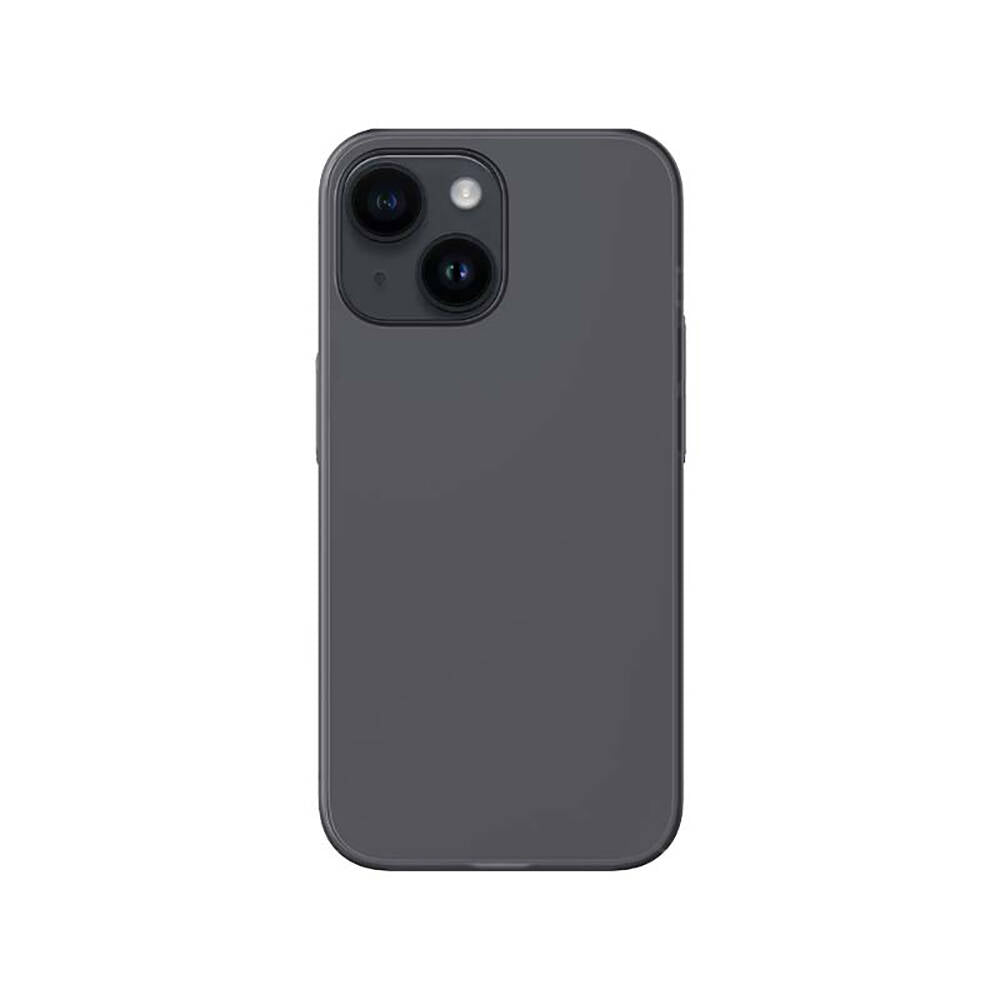 iPhone 14 Kılıf Ultra İnce Mat PC Arka Yüzey Recci Elite Serisi Kılıf Gri