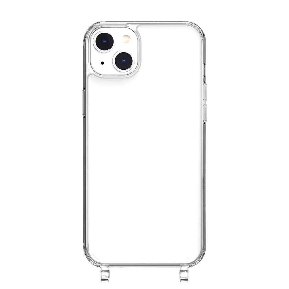 iPhone 14 Plus Kılıf Boyun Askılı Şok Önleyicili Şeffaf Lisanslı Switcheasy Play Kılıf Siyah
