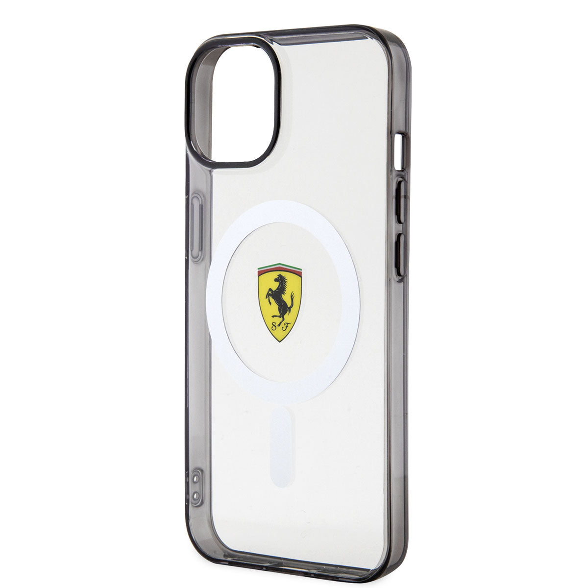 iPhone 14 Plus Kılıf Ferrari Magsafe Şarj Özellikli Transparan Dizayn Kılıf Renksiz