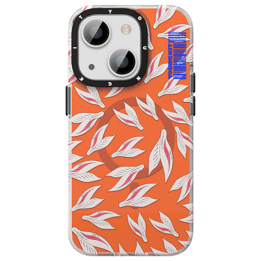 iPhone 14 Plus Kılıf Magsafe Şarj Özellikli Youngkit Play Rabbit Serisi Kılıf Sarı