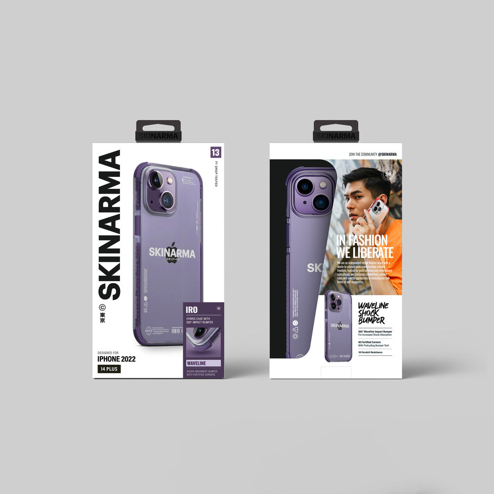 iPhone 14 Plus Kılıf SkinArma Şeffaf Airbag Tasarımlı Iro Kılıf Siyah