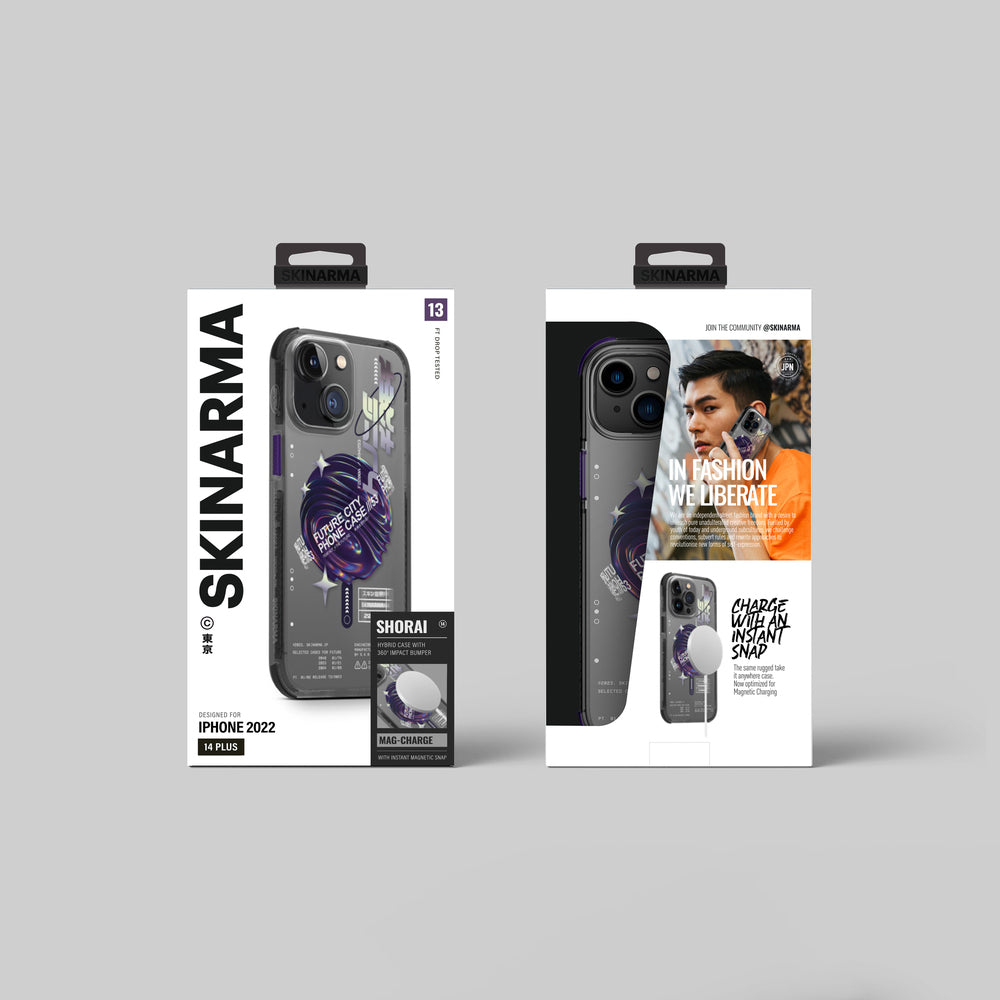 iPhone 14 Plus Kılıf SkinArma Şeffaf Airbag Tasarımlı Magsafe Şarj Özellikli Shorai Kılıf Kırmızı