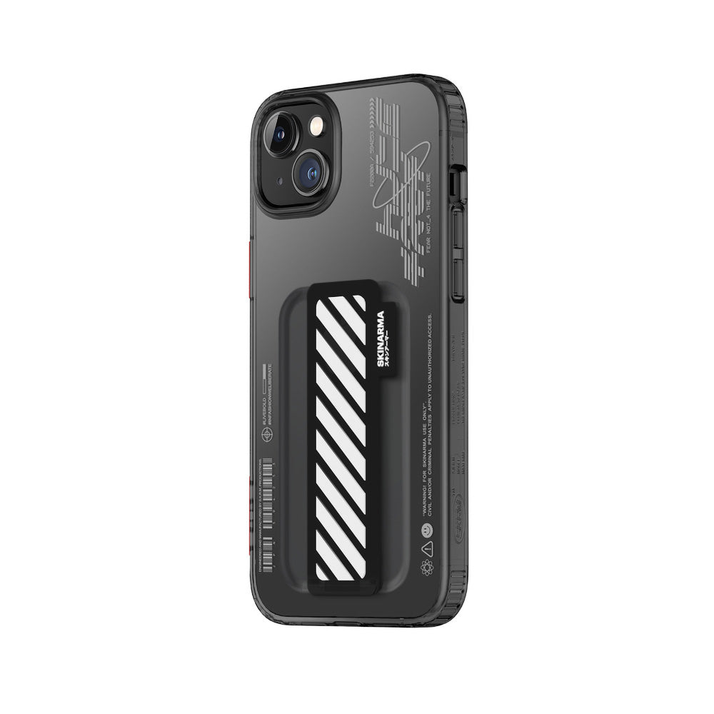 iPhone 14 Plus Kılıf SkinArma Şeffaf Desenli Kaze Kılıf Füme