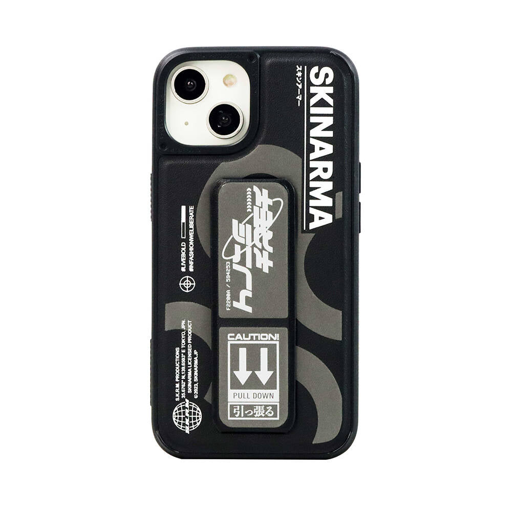 iPhone 14 Plus Kılıf SkinArma Standlı Deri Görünümlü Bango Kılıf Gri