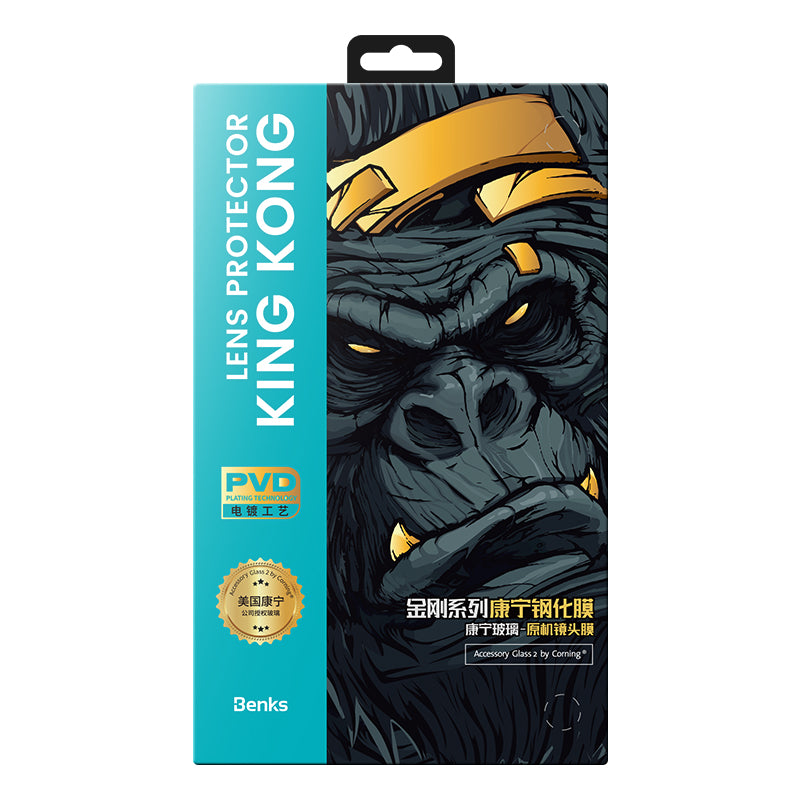 iPhone 14 Pro Benks King Kong PVD Kamera Lens Koruyucu Gümüş