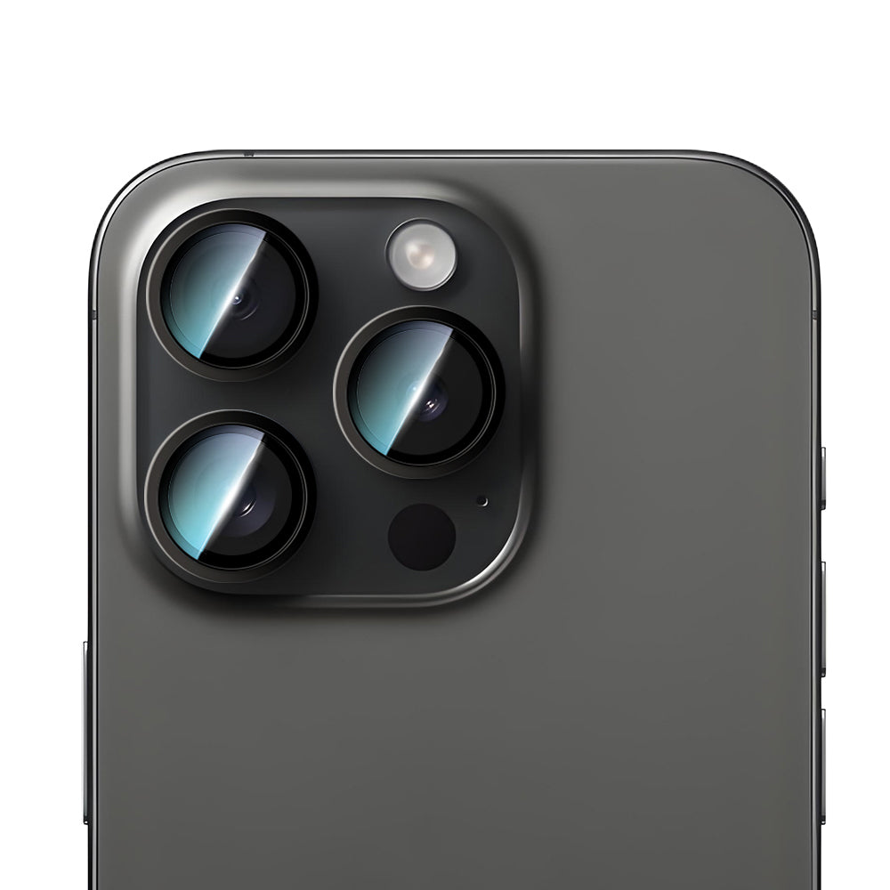 Apple iPhone 14 Pro CaseWorld Alloy Serisi Oleofobik Anti Reflective Kamera Lens Koruyucu Siyah
