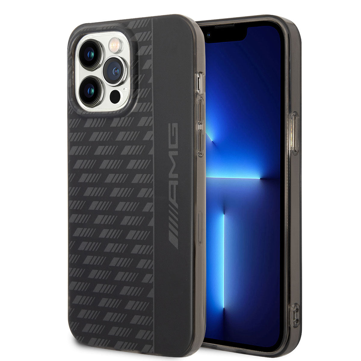 iPhone 14 Pro Kılıf AMG Frosted Buzlu PC Karbon Dizayn Kılıf Siyah
