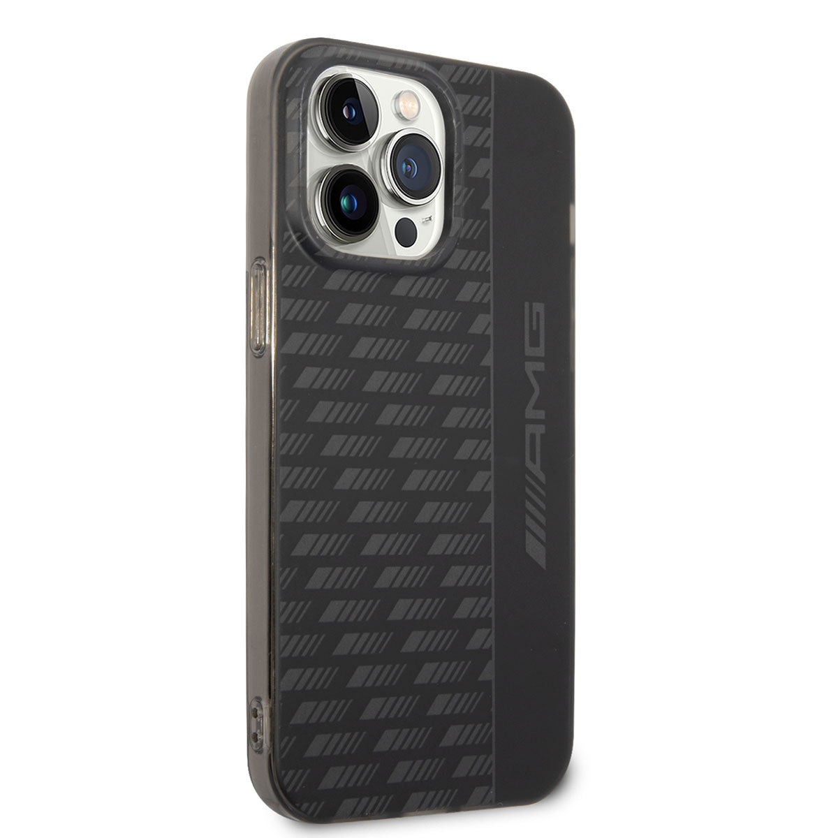 iPhone 14 Pro Kılıf AMG Frosted Buzlu PC Karbon Dizayn Kılıf Siyah