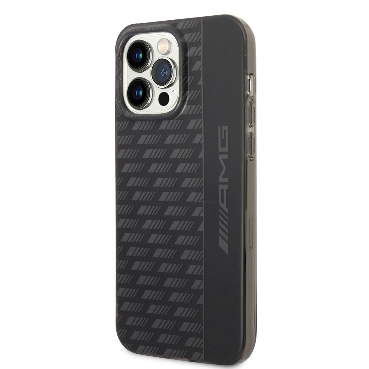 iPhone 14 Pro Kılıf AMG Frosted Buzlu PC Karbon Dizayn Kılıf Siyah