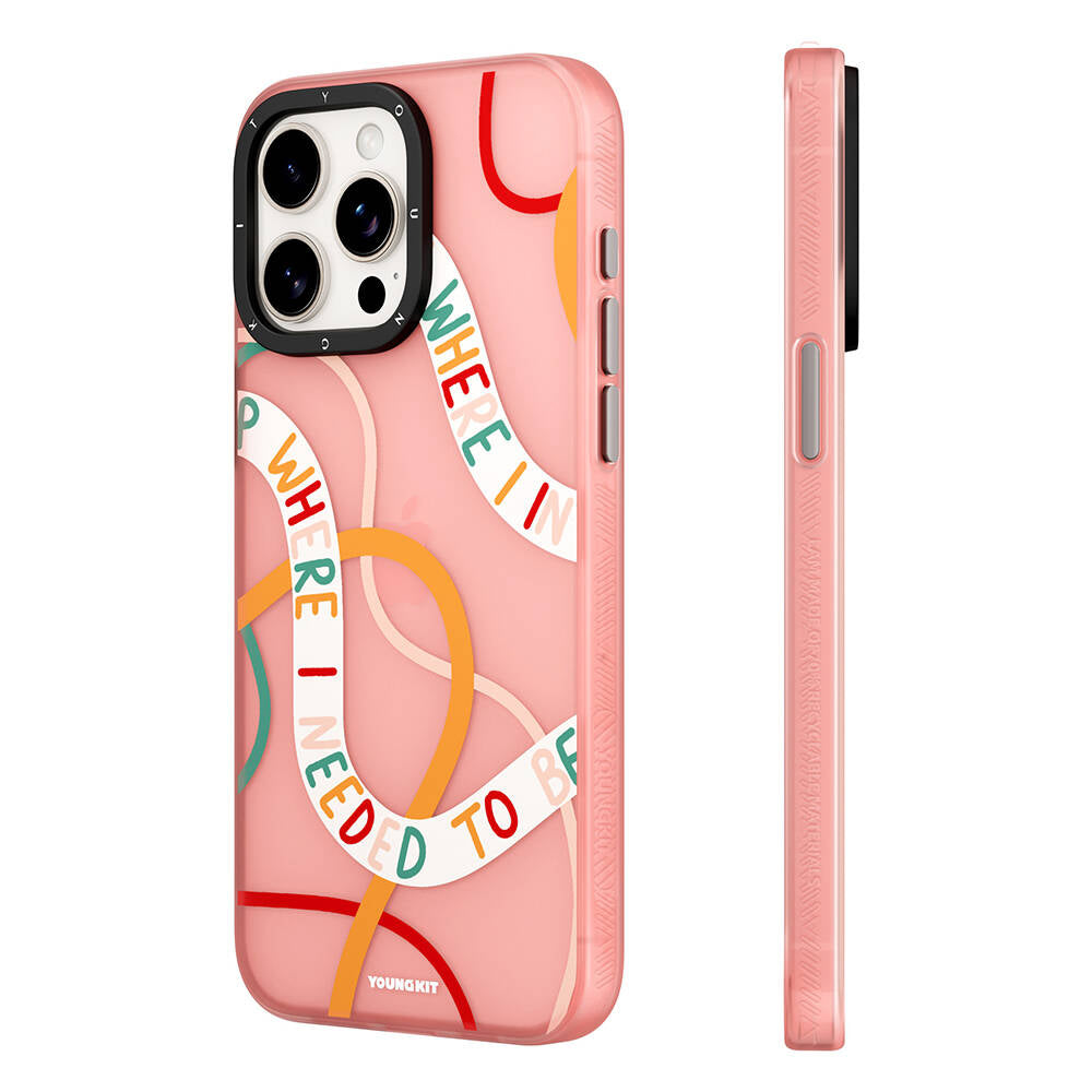 iPhone 14 Pro Kılıf Bethany Green Tasarımlı Youngkit Sweet Language Kılıf Rose Gold