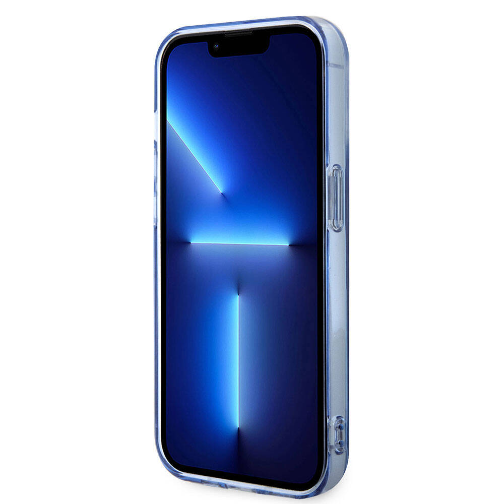 iPhone 14 Pro Kılıf BMW Magsafe Şarj Özellikli Transparan Tricolor Stripes Orjinal Lisanslı Kılıf Mavi