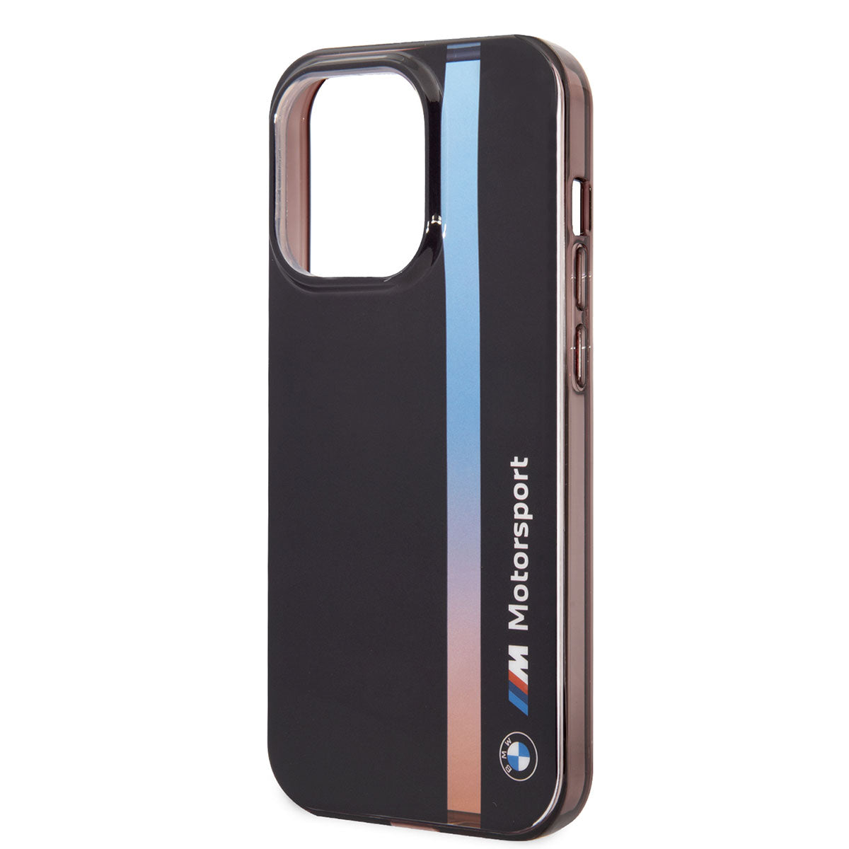 iPhone 14 Pro Kılıf BMW Orjinal Lisanslı Renk Geçişli Çizgili Dizayn Kılıf Siyah