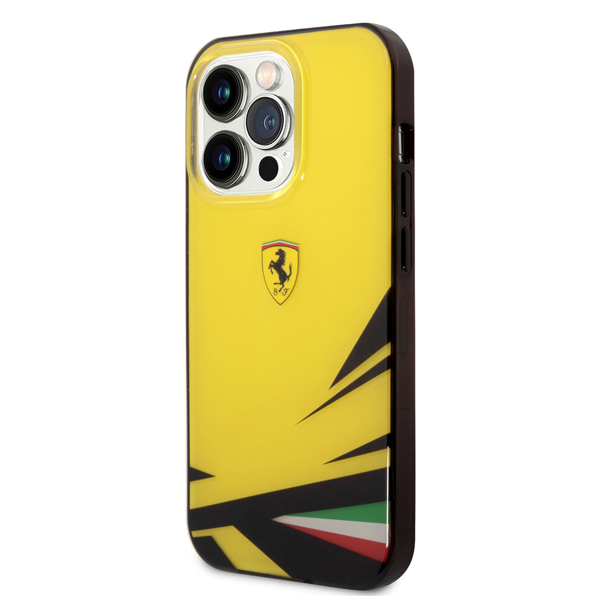 iPhone 14 Pro Kılıf Ferrari Sarı İtalyan Bayrak Baskılı Dizayn Kılıf Sarı