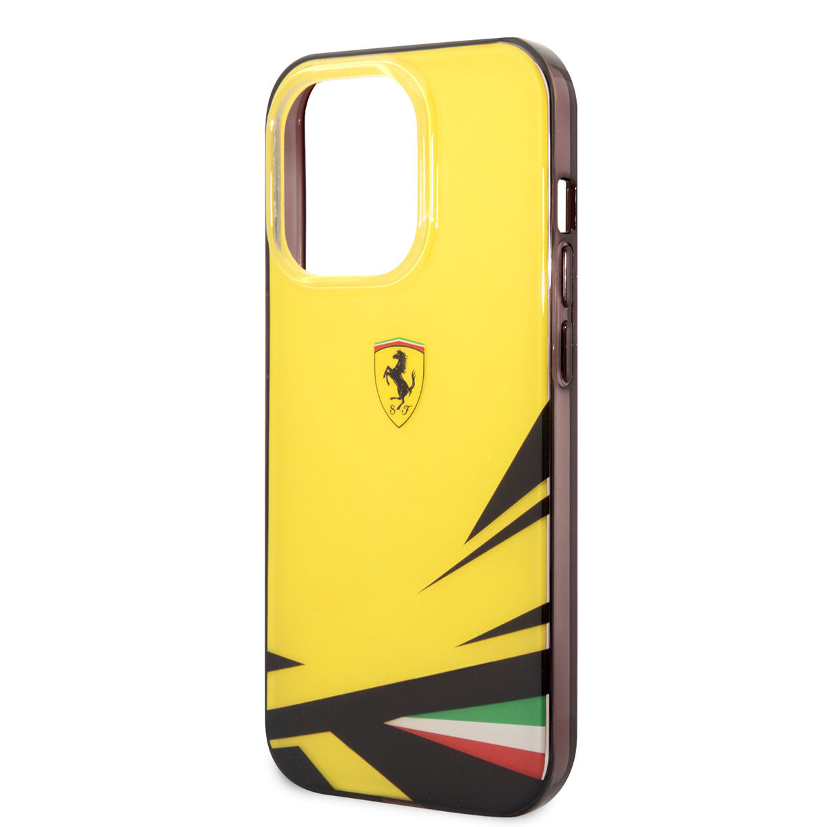 iPhone 14 Pro Kılıf Ferrari Sarı İtalyan Bayrak Baskılı Dizayn Kılıf Sarı