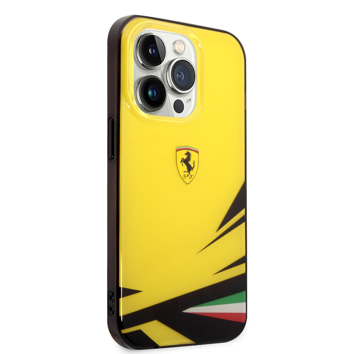 iPhone 14 Pro Kılıf Ferrari Sarı İtalyan Bayrak Baskılı Dizayn Kılıf Sarı