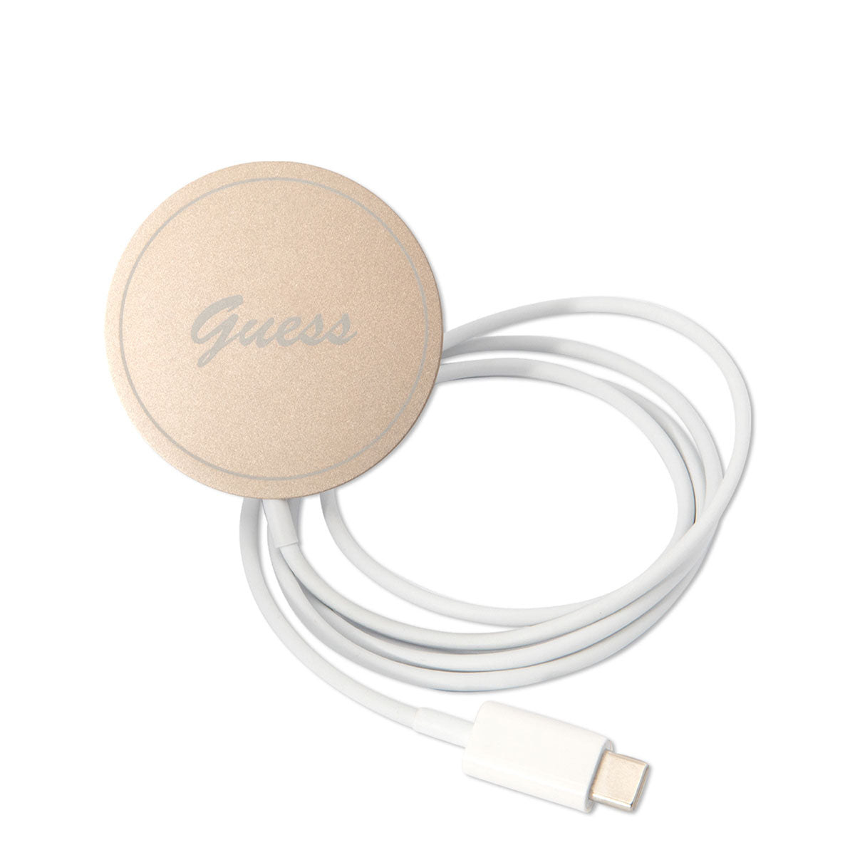 Apple iPhone 14 Pro Kılıf GUESS Magsafe Şarj Özellikli Yaprak Desenli Magsafe Şarj Kablolu Kapak Pembe