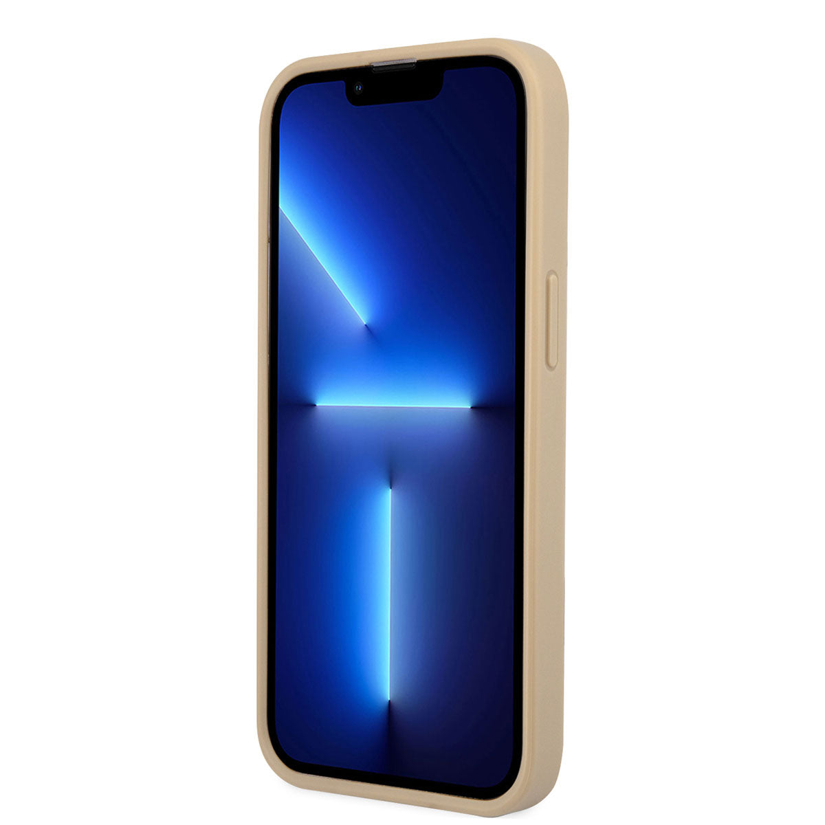 Apple iPhone 14 Pro Kılıf GUESS PU Safran Deri Üçgen Logo Dizayn Kapak Siyah