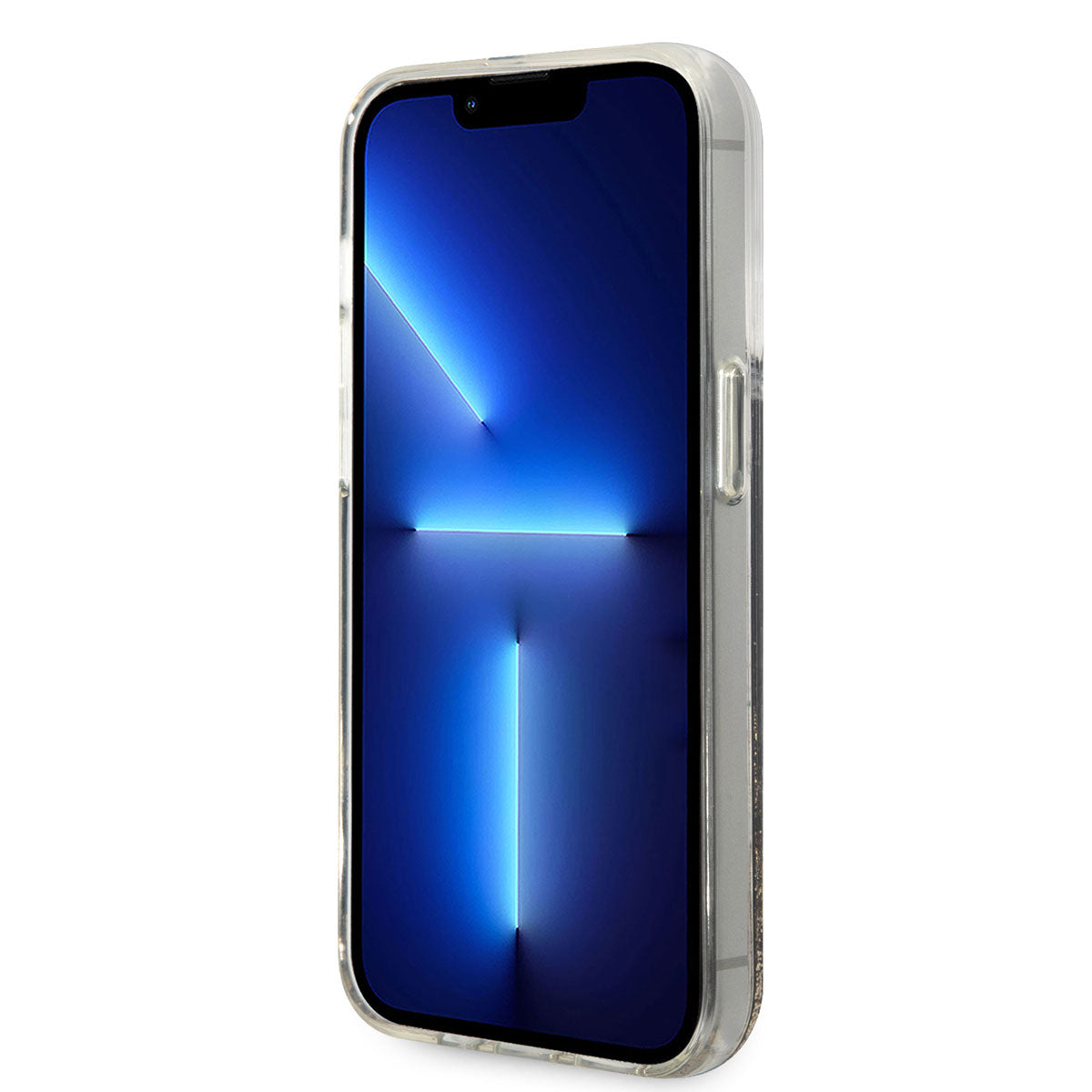 iPhone 14 Pro Kılıf Karl Lagerfeld Sıvılı Simli Gatsby Dizayn Kılıf Siyah