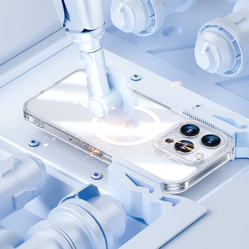 iPhone 14 Pro Kılıf Magsafe Şarj Özellikli Kamera Korumalı Benks Corning Glass Serisi Kılıf Renksiz