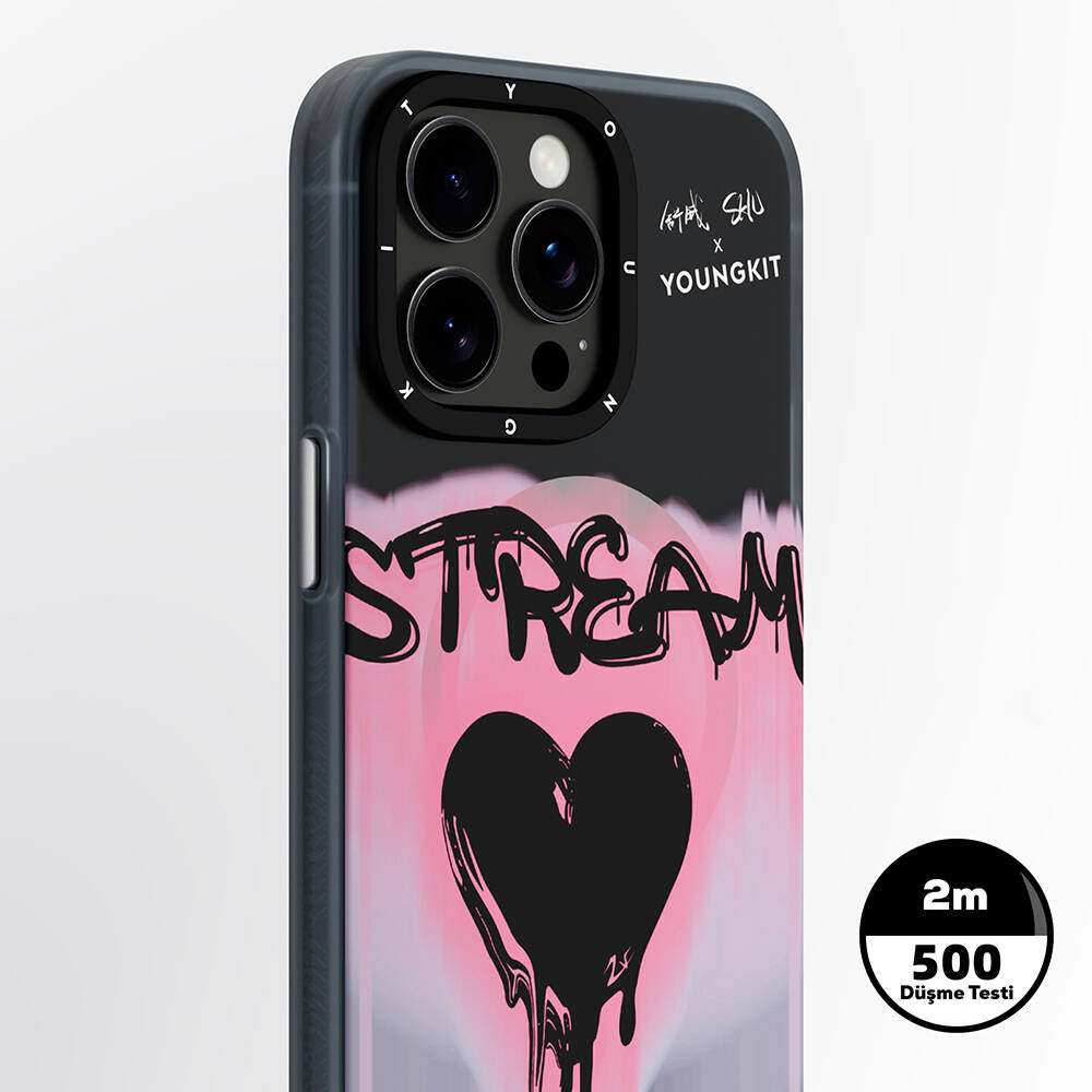 iPhone 14 Pro Kılıf Magsafe Şarj Özellikli Shu Tasarımlı Youngkit Dreamland Serisi Kılıf Siyah