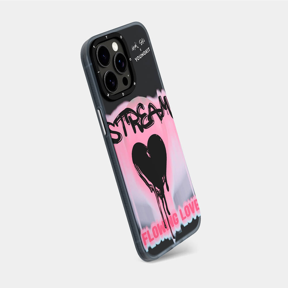 iPhone 14 Pro Kılıf Magsafe Şarj Özellikli Shu Tasarımlı Youngkit Dreamland Serisi Kılıf Pembe