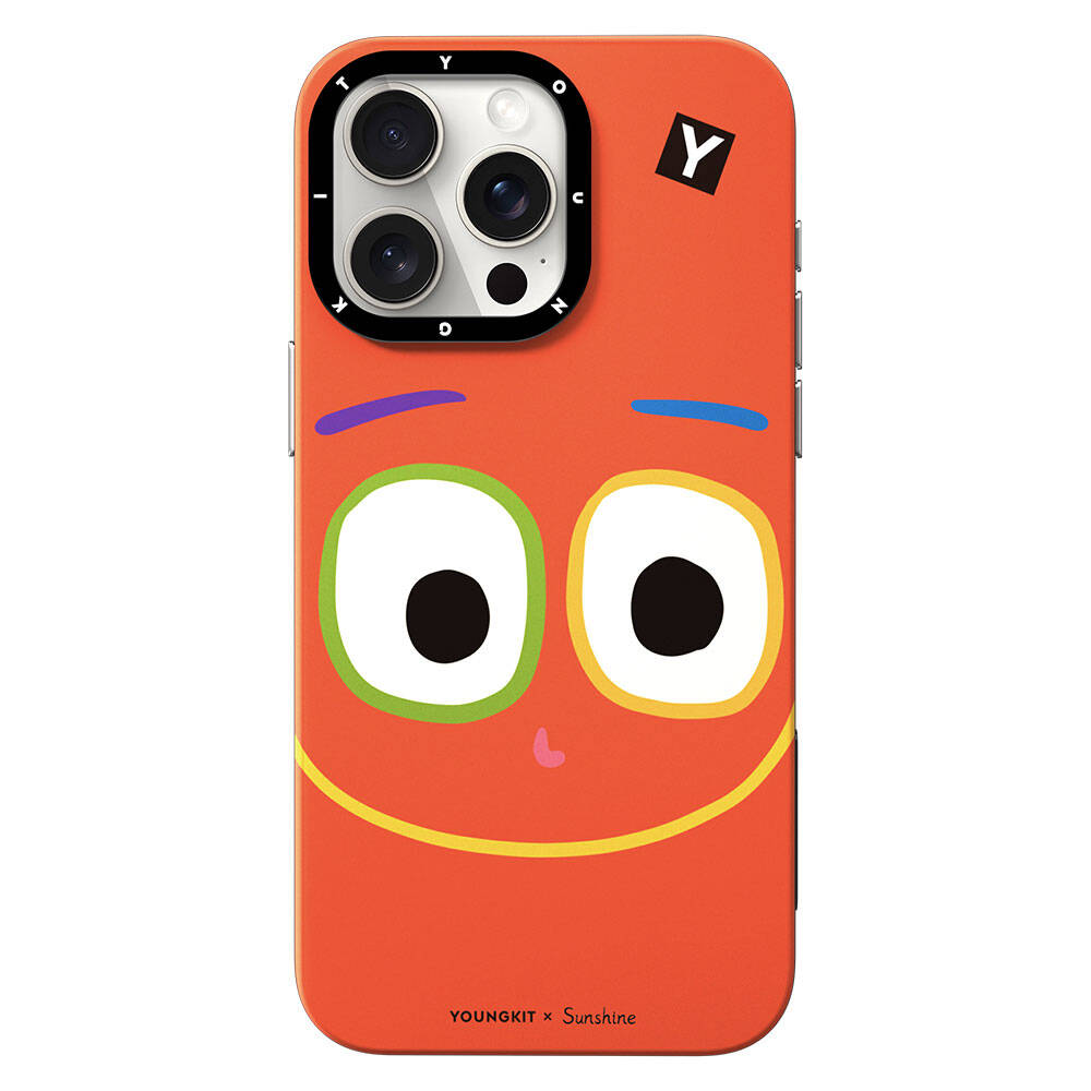 iPhone 14 Pro Kılıf Magsafe Şarj Özellikli Sunshine Tasarımlı Youngkit Daily Happy Serisi Kılıf Sarı