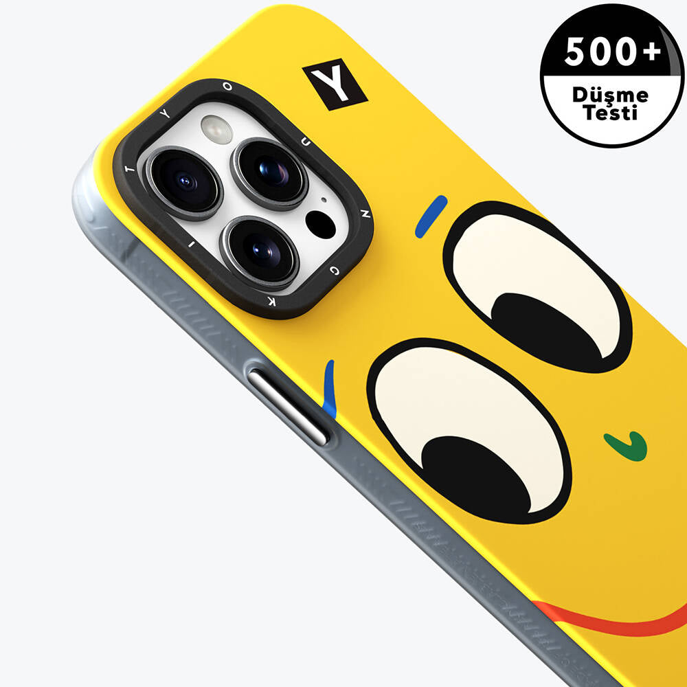iPhone 14 Pro Kılıf Magsafe Şarj Özellikli Sunshine Tasarımlı Youngkit Daily Happy Serisi Kılıf Sarı