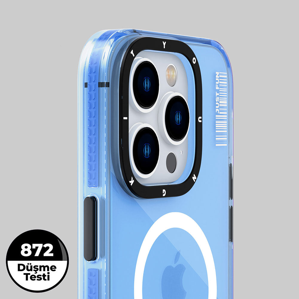 iPhone 14 Pro Kılıf Magsafe Şarj Özellikli YoungKit Crystal Color Serisi Kılıf Yeşil