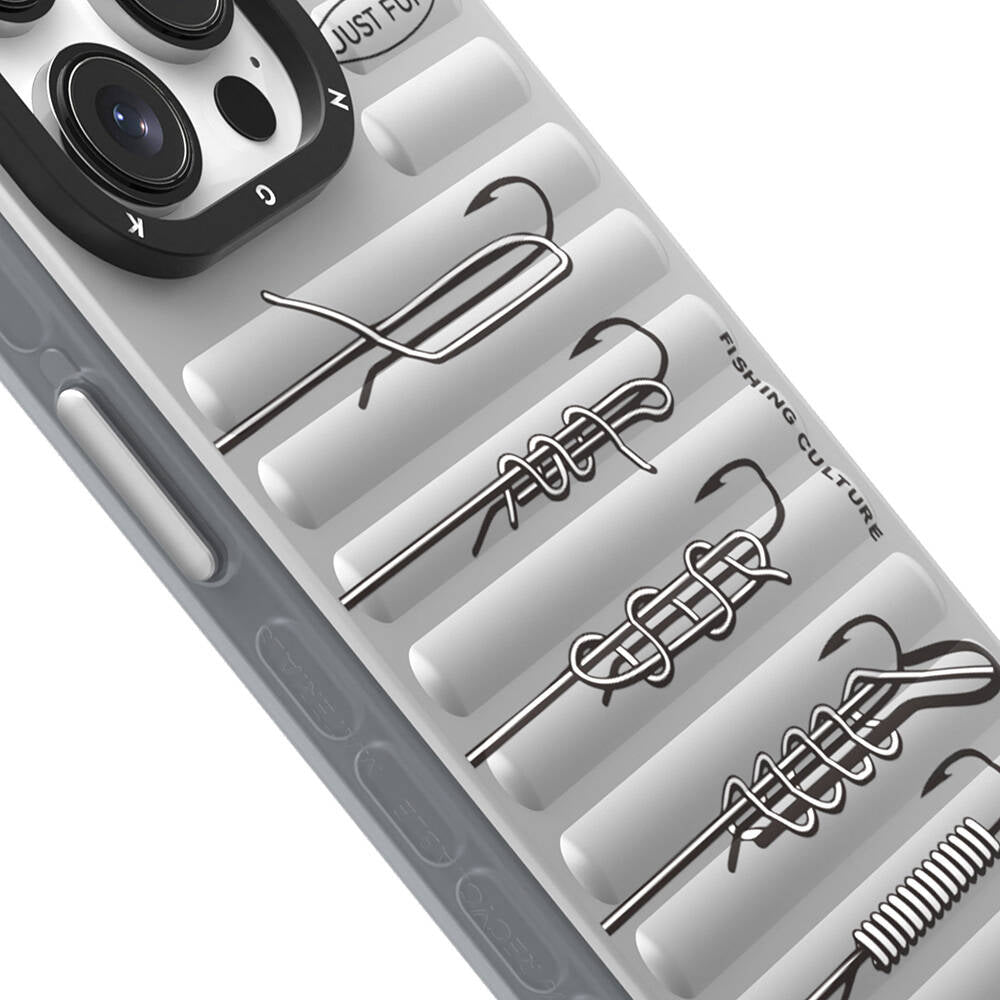 iPhone 14 Pro Kılıf Magsafe Şarj Özellikli Youngkit Fishing Serisi Kılıf Gri