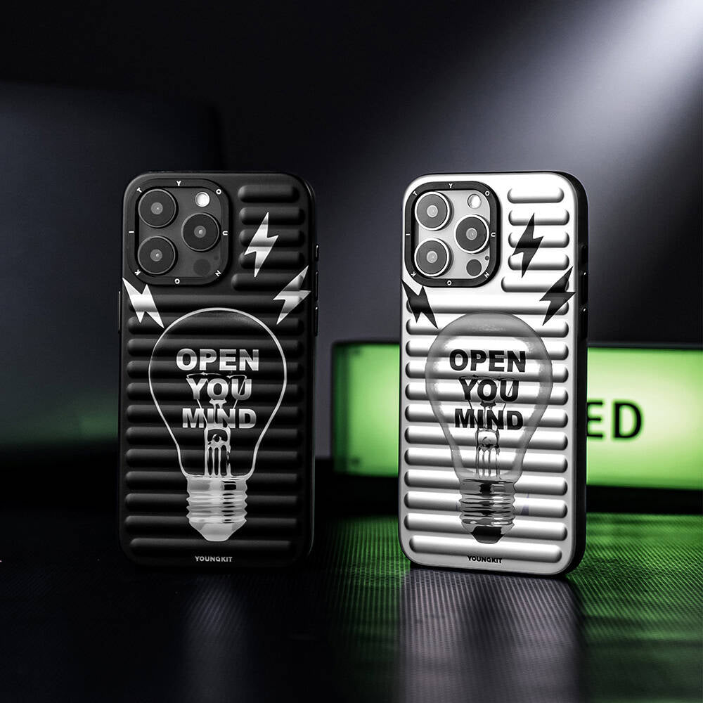 iPhone 14 Pro Kılıf Magsafe Şarj Özellikli Youngkit Open Mind Serisi Kılıf Siyah