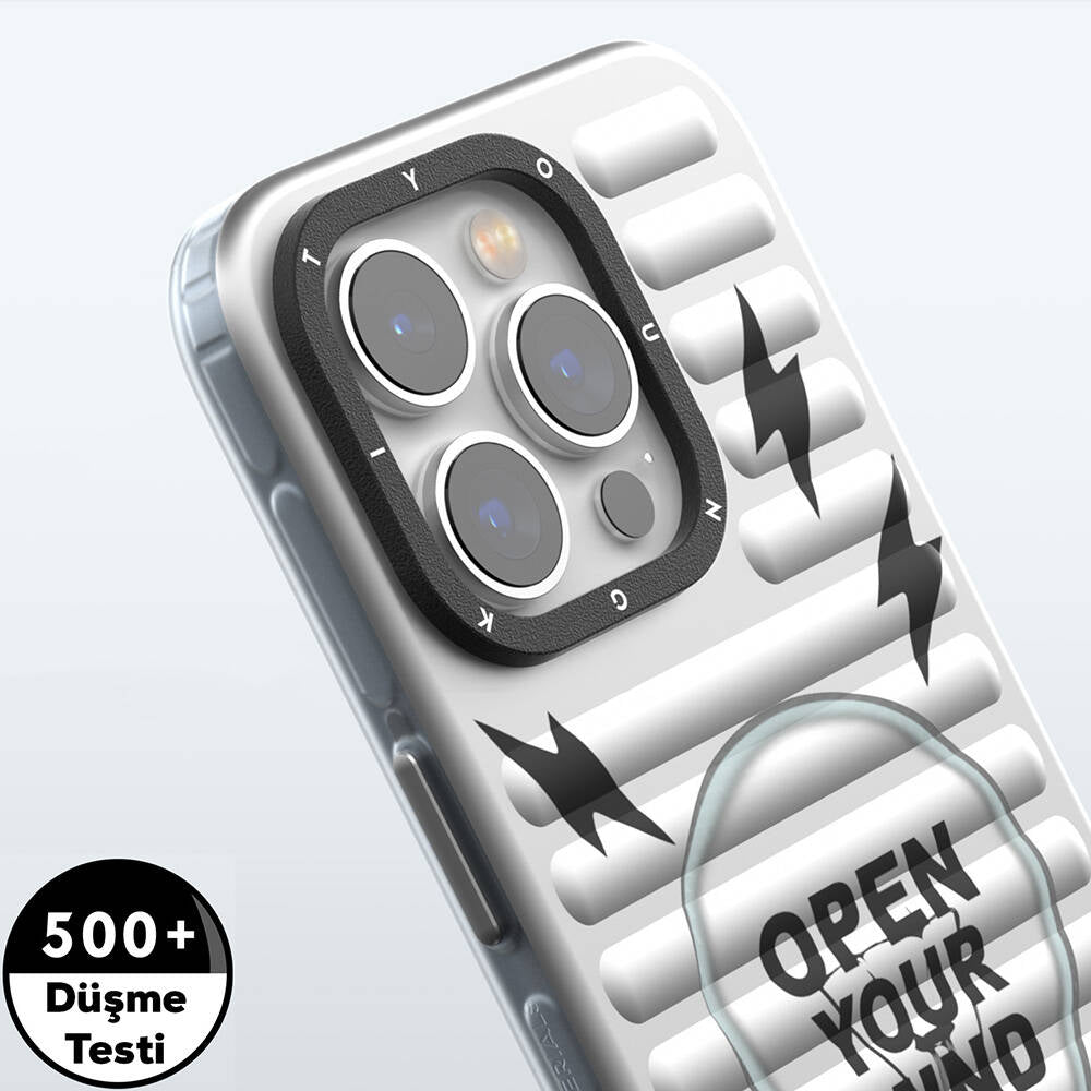 iPhone 14 Pro Kılıf Magsafe Şarj Özellikli Youngkit Open Mind Serisi Kılıf Siyah