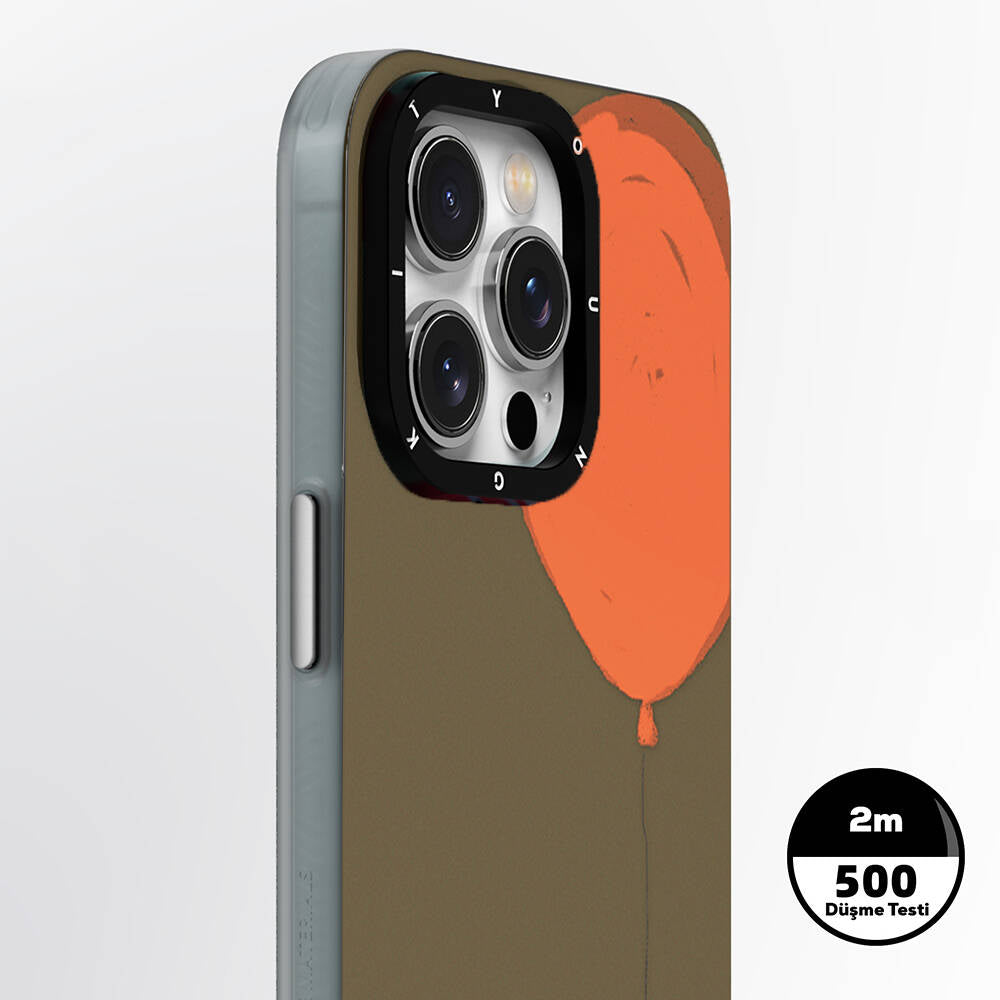 iPhone 14 Pro Kılıf Magsafe Şarj Özellikli Youngkit Orange Serisi Flying Balloon Kılıf Turuncu