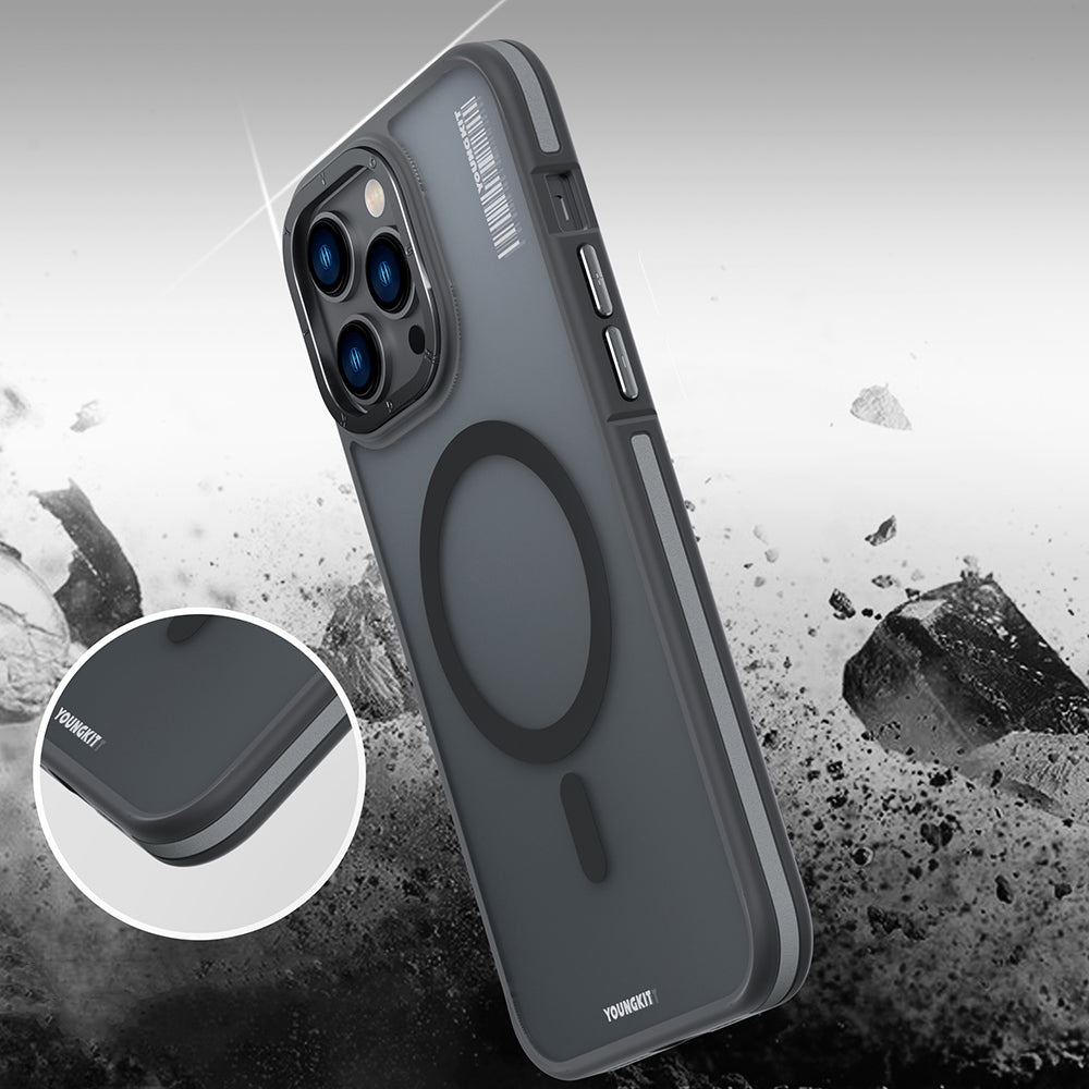 Youngkit Rock Sand Serisi iPhone Kapak Gri- Product vendor