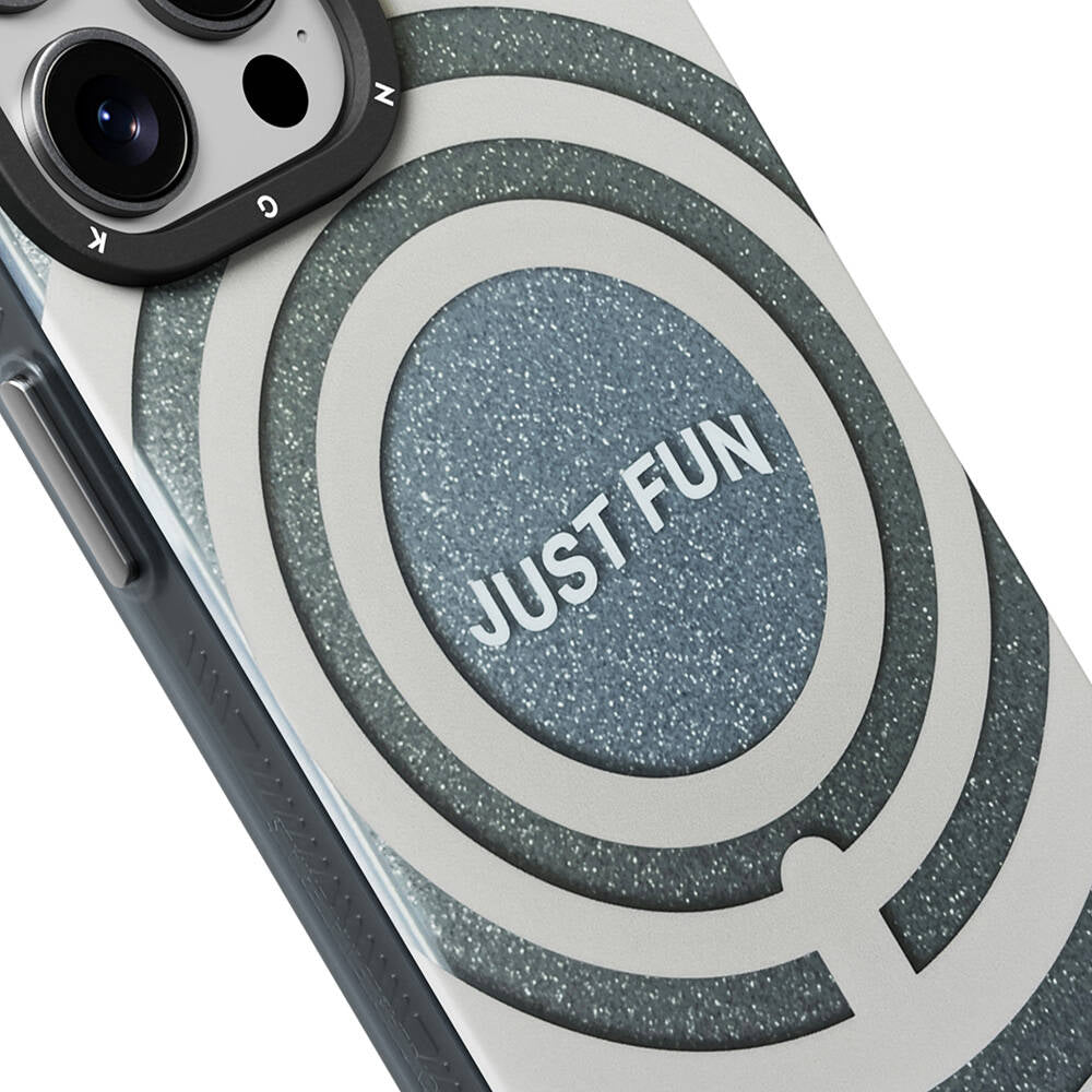 iPhone 14 Pro Kılıf Magsafe Şarj Özellikli Youngkit Star Dazzle Serisi Kılıf Gri