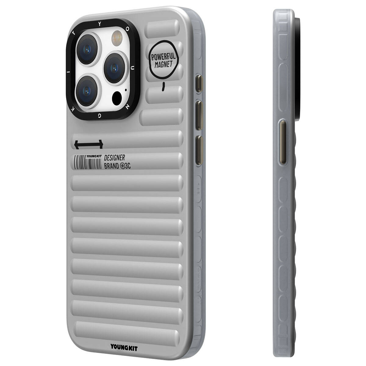 iPhone 14 Pro Kılıf Mat Renkli Tasarım YoungKit Original Serisi Kılıf Siyah