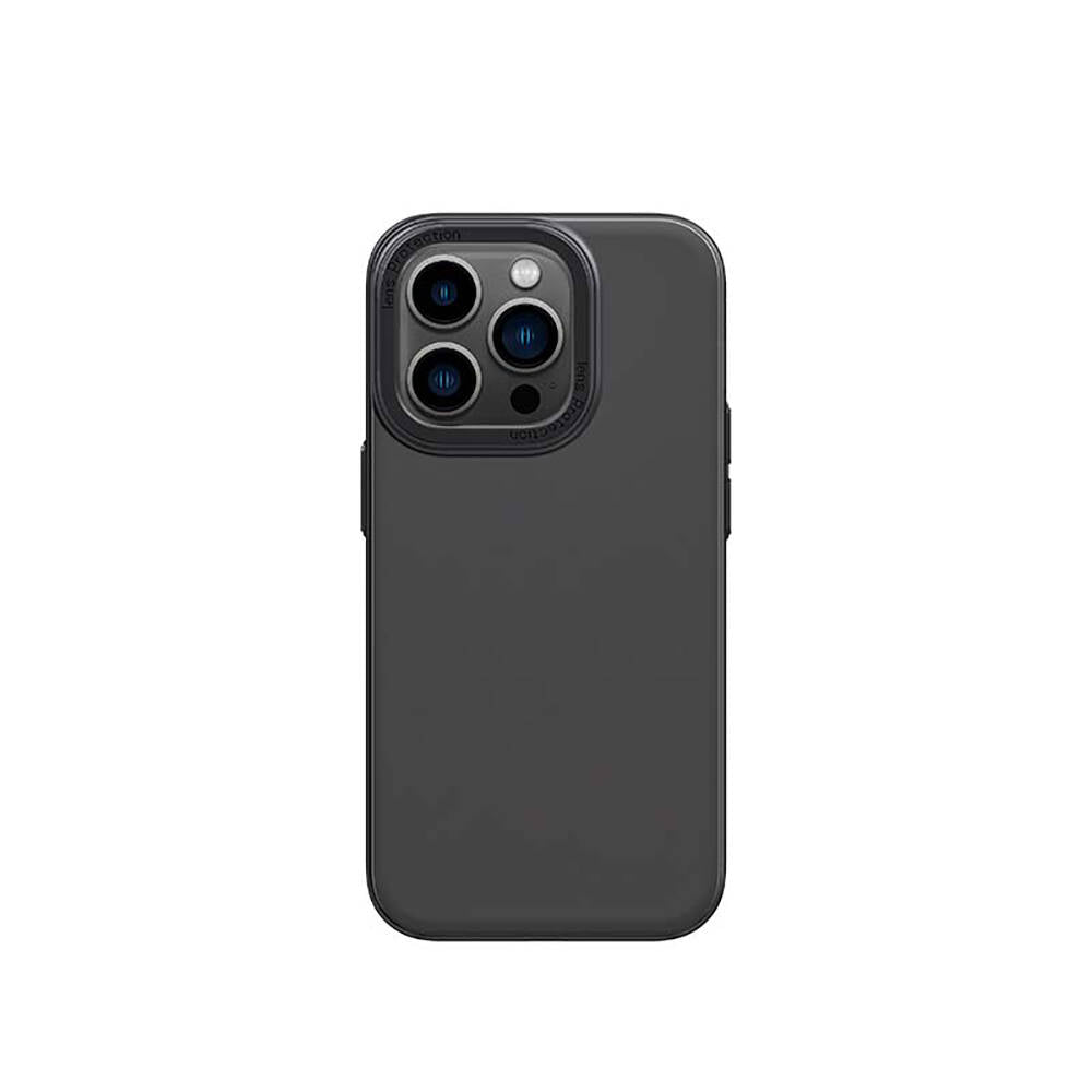 iPhone 14 Pro Kılıf Metal Kamera Çerçeveli Recci Glaze Serisi Kılıf Beyaz