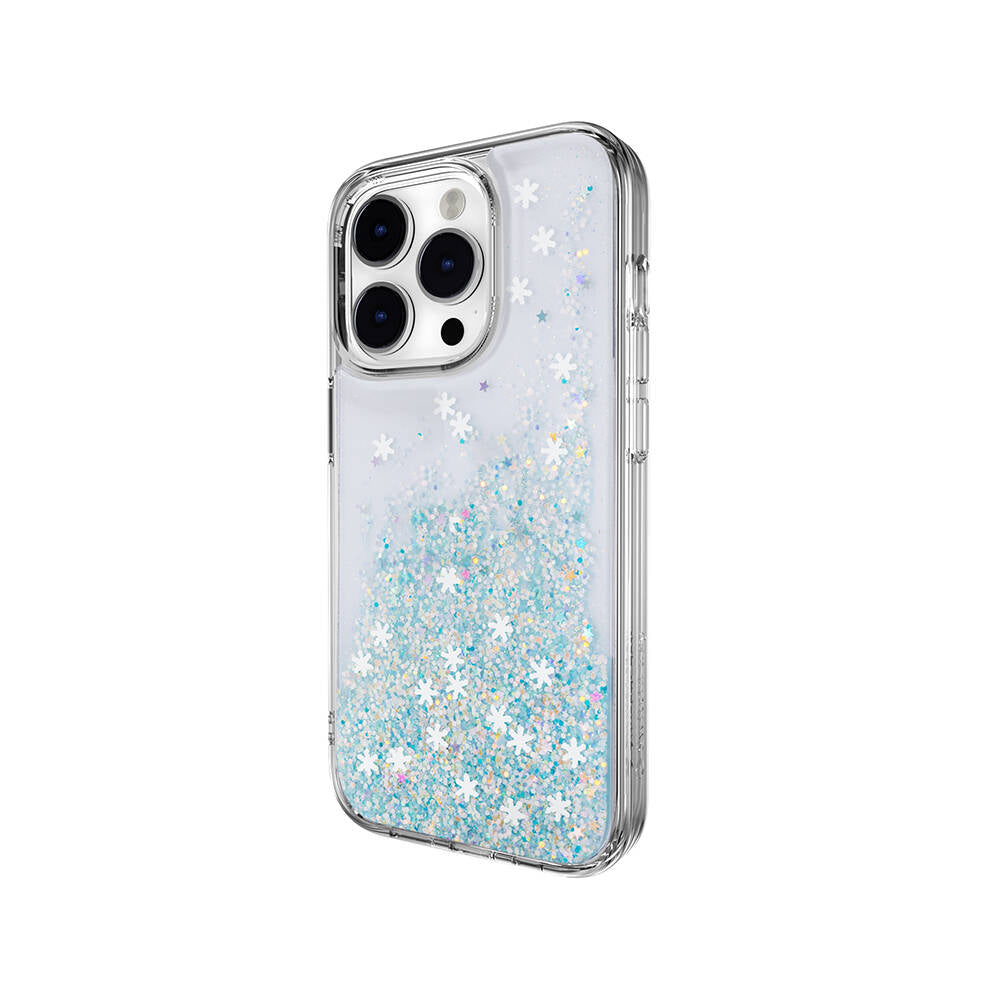 iPhone 14 Pro Kılıf Parlayan Simli Şeffaf Lisanslı Switcheasy Starfield Kılıf Colorful