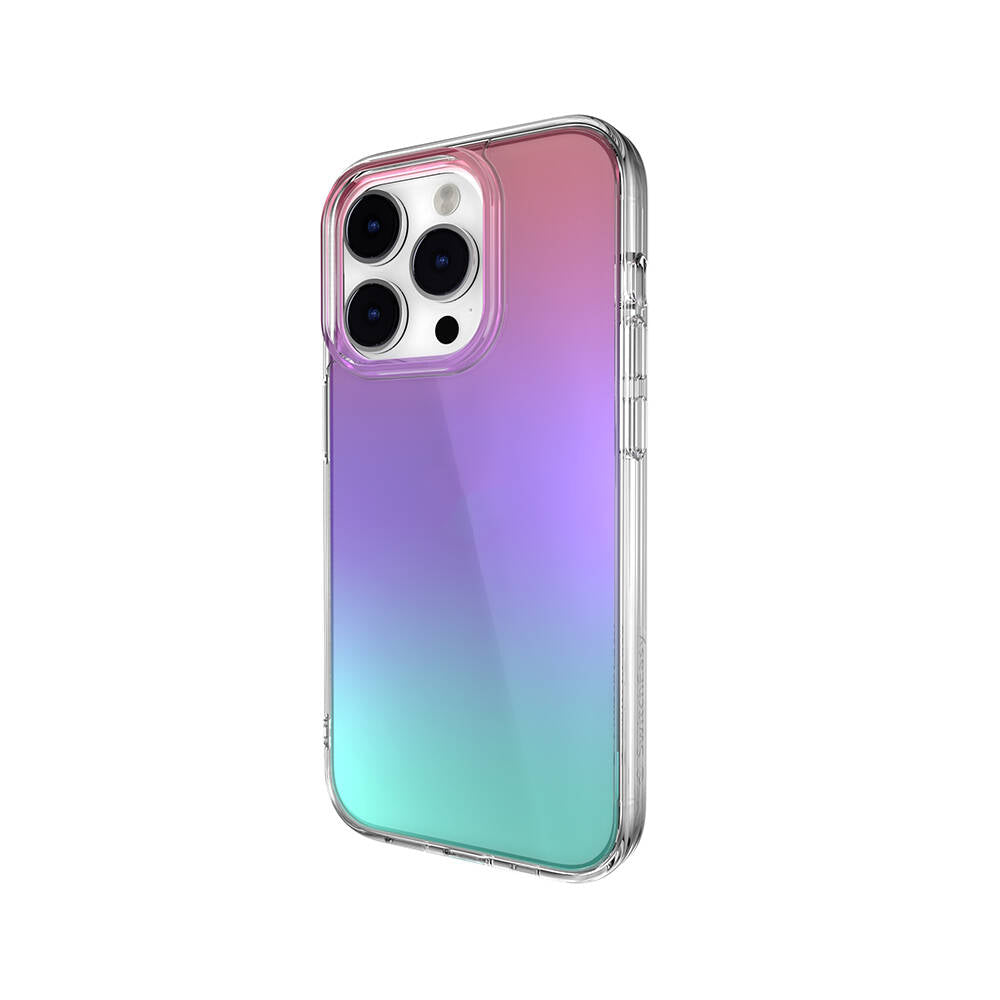 iPhone 14 Pro Kılıf Renk Geçişli Kenarları Şeffaf Tasarımlı Lisanslı Switcheasy Crush Plus Kılıf Starlight