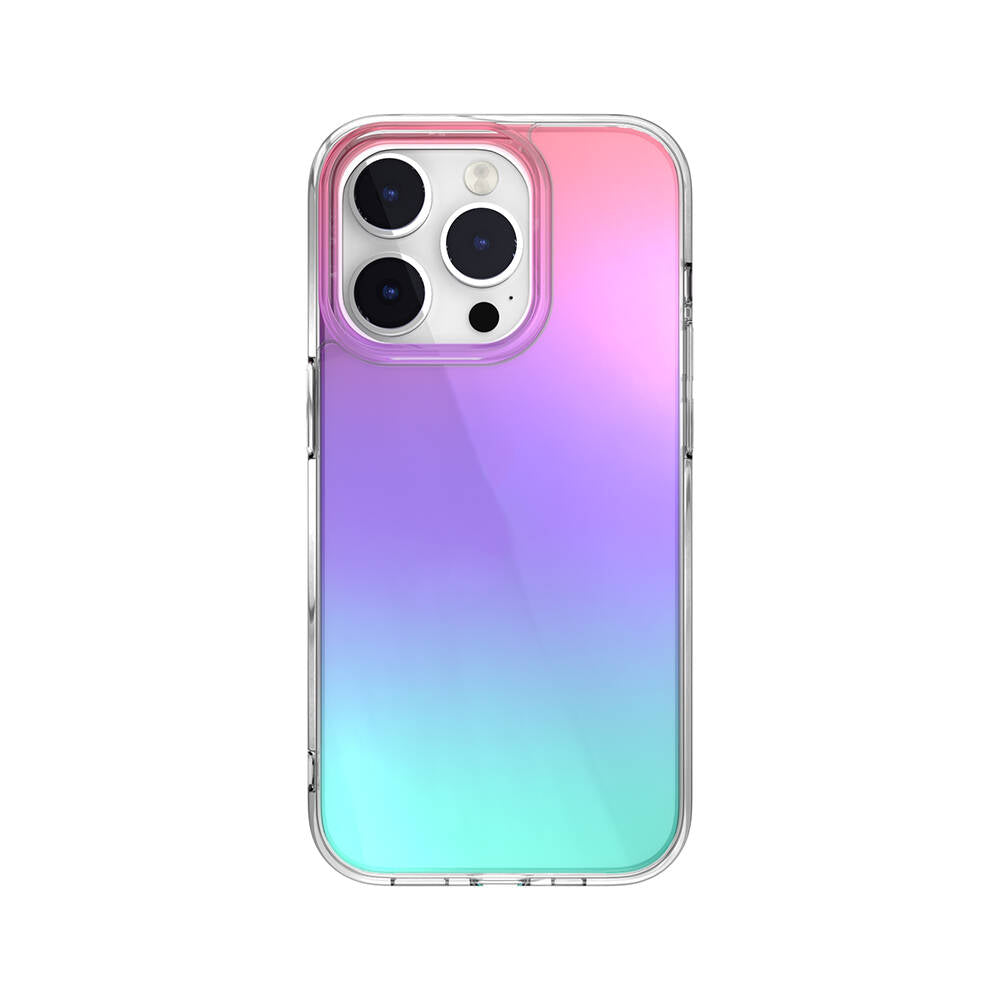 iPhone 14 Pro Kılıf Renk Geçişli Kenarları Şeffaf Tasarımlı Lisanslı Switcheasy Crush Plus Kılıf Starlight