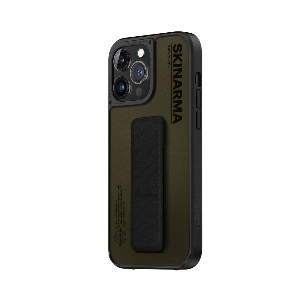 iPhone 14 Pro Kılıf SkinArma Standlı Deri Görünümlü Gyo Kılıf Mavi