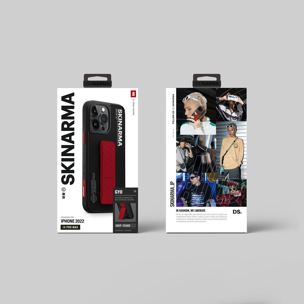 iPhone 14 Pro Kılıf SkinArma Standlı Deri Görünümlü Gyo Kılıf Mavi