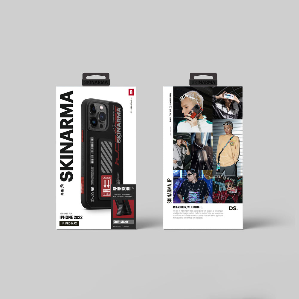 iPhone 14 Pro Kılıf SkinArma Standlı Deri Görünümlü Shingoki Kılıf Mor