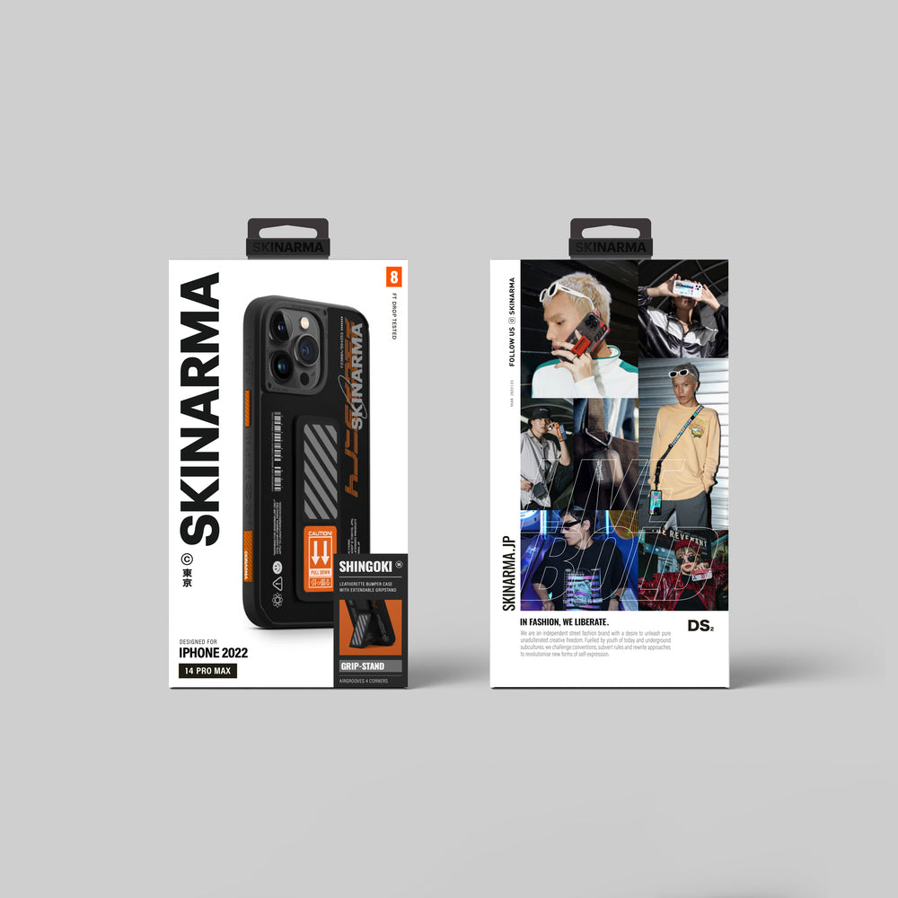 iPhone 14 Pro Kılıf SkinArma Standlı Deri Görünümlü Shingoki Kılıf Mor